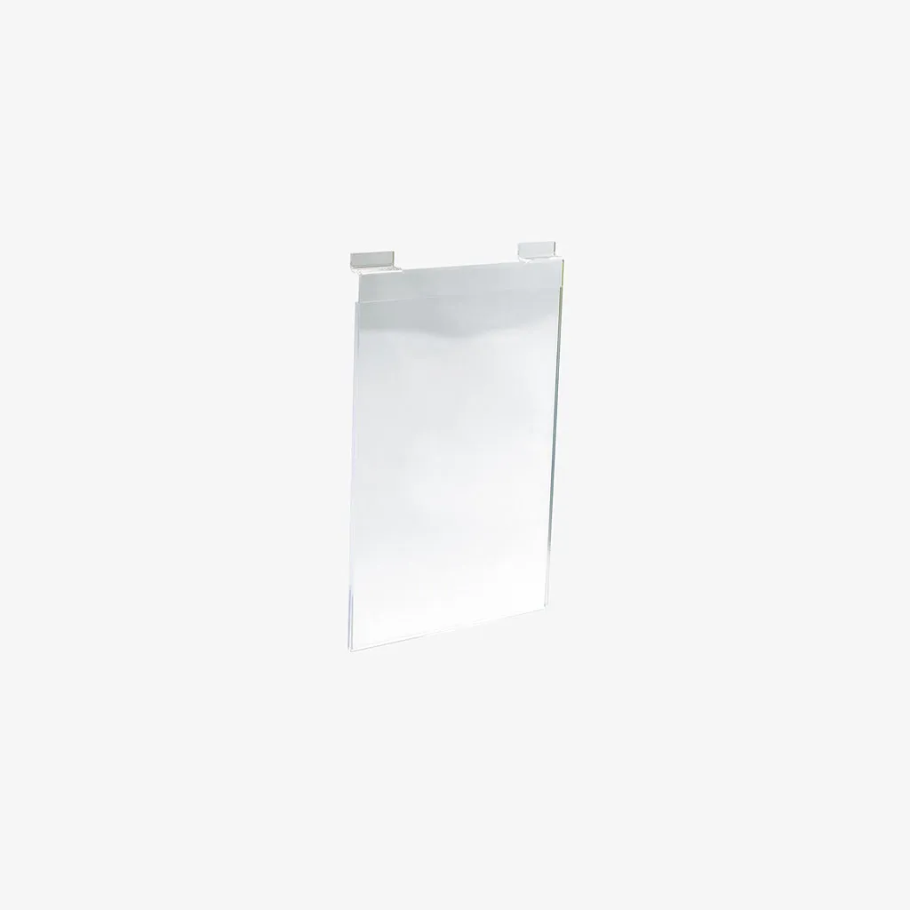 Slatwall acrylic A3 sign display, Portrait
