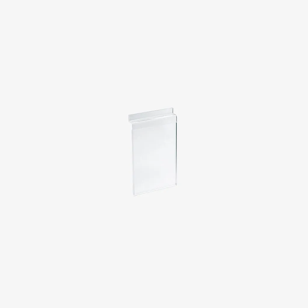 Slatwall acrylic A6 sign display, Portrait