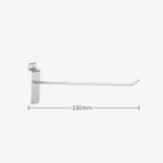 250mm Standard Chrome Slatwall Hook