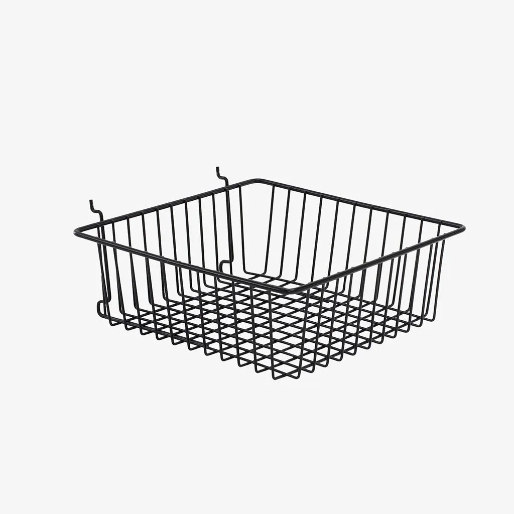 Black Slatwall – Pegboard Basket 300 X 300 X 100mm