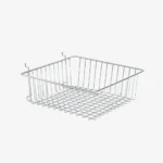 Slatwall – Pegboard Chrome Basket 300 X 300 X 100mm