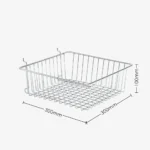 Slatwall – Pegboard Chrome Basket 300 X 300 X 100mm