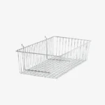 Chrome Slatwall - Pegboard Basket 600 x 300 x 150mm