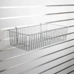 Chrome Slatwall – Pegboard Basket 600 x 300 x 150mm