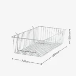 Chrome Slatwall – Pegboard Basket 600 x 300 x 150mm
