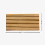 Beach Landscape Horizontal Slatwall with Black Aluminium Inserts