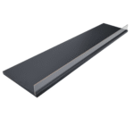 Black MDF Shelf with Acrylic Stopper 1200x400x18mm