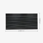 Black matte landscape slatwall