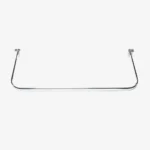 Chrome Curved Slatwall Clothing Hangrail - 900mm x 300mm - SHR90RC