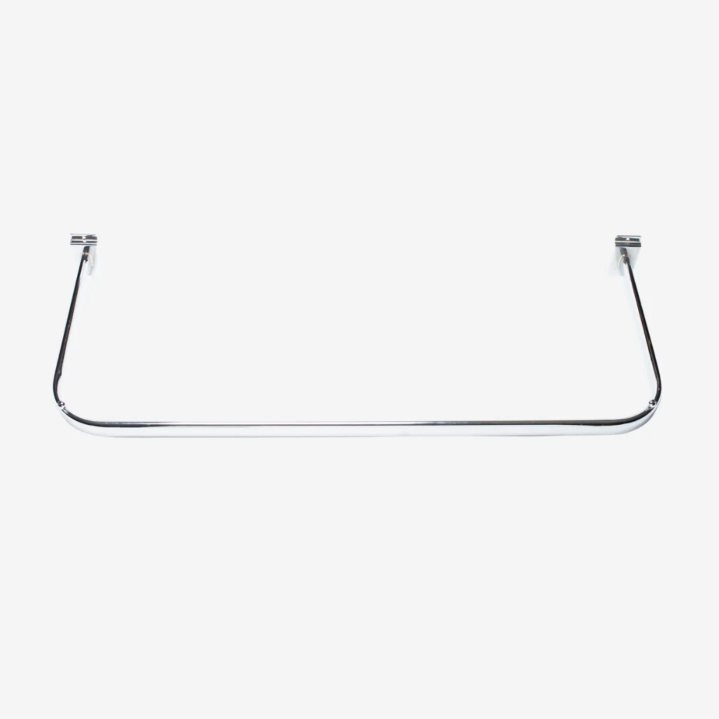 Chrome Curved Slatwall Clothing Hangrail - 900mm x 300mm - SHR90RC