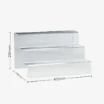 Large Acrylic Shelf 3 Tier Riser Counter Display 400mm