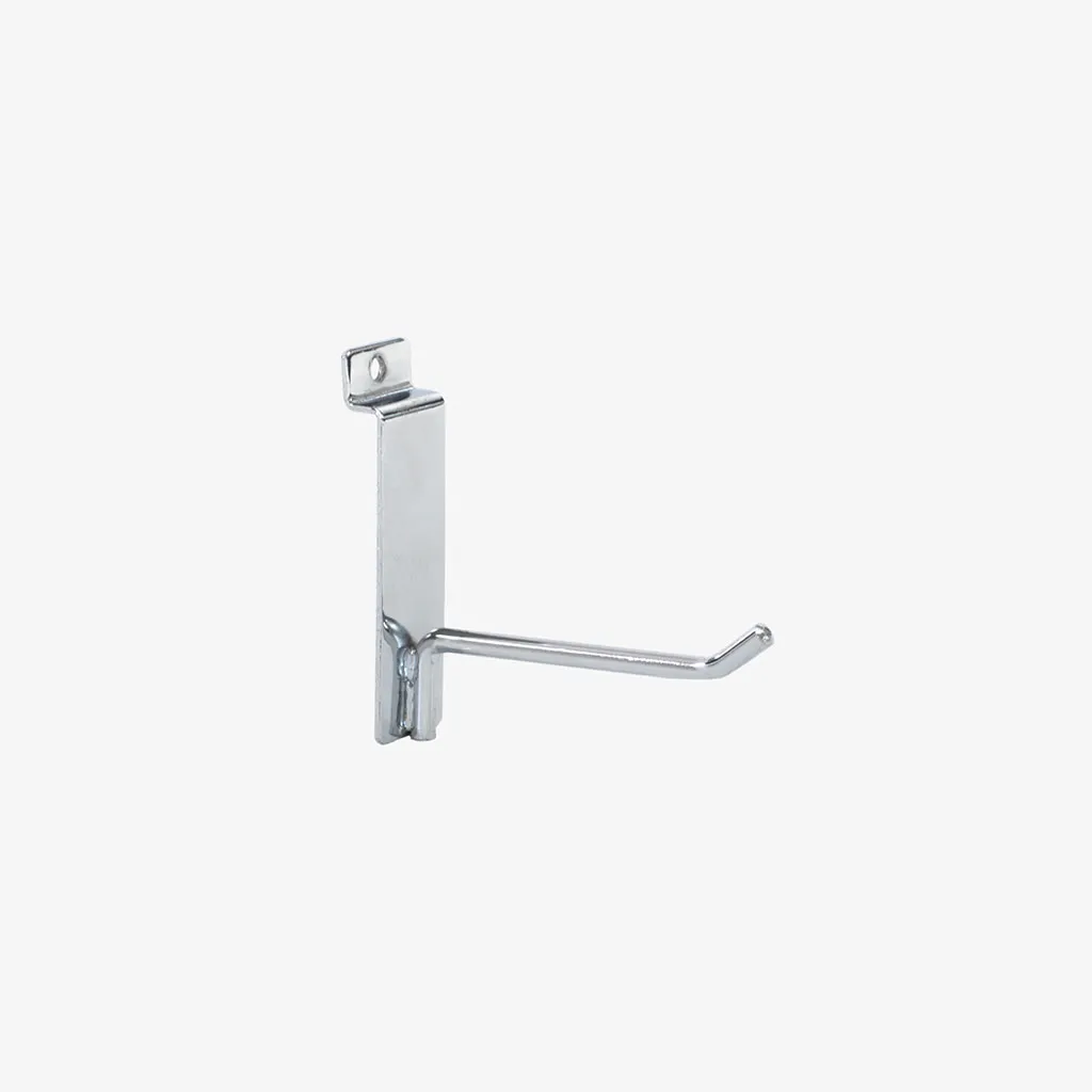 100mm Heavy Duty Chrome Slatwall Drop Down Hook