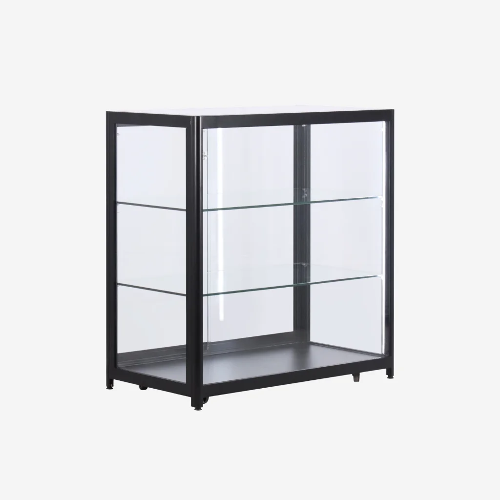 Black Glass Display Retail Counter 900mm