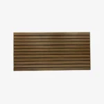Dark Walnut Matte Landscape Horizontal Slatwall with Black Aluminium Inserts