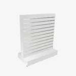 White Double Sided Centre Bay Gondola with Silver Inserts