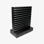 Black Double Sided Centre Bay Gondola with Silver Inserts and Drawers