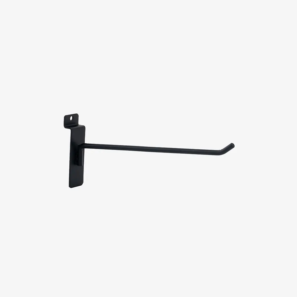 200mm Heavy Duty Black Slatwall Hook