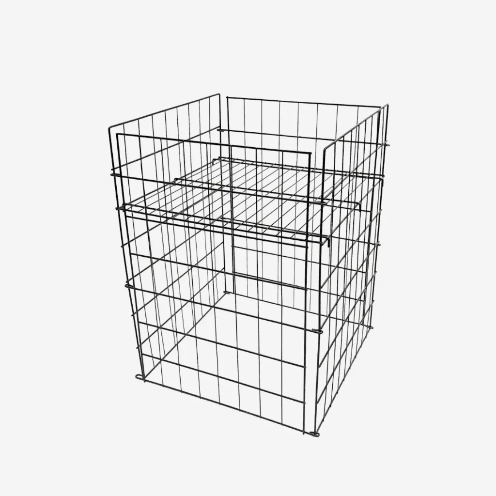 Large Black Metal Collapsible Dump Bin