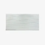 Light Grey Matte Landscape Horizontal Slatwall with Silver Aluminium Inserts