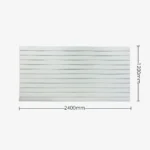 Light Grey Matte Landscape Horizontal Slatwall with Silver Aluminium Inserts