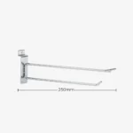 250mm Heavy Duty Chrome Slatwall Price Tag Hook