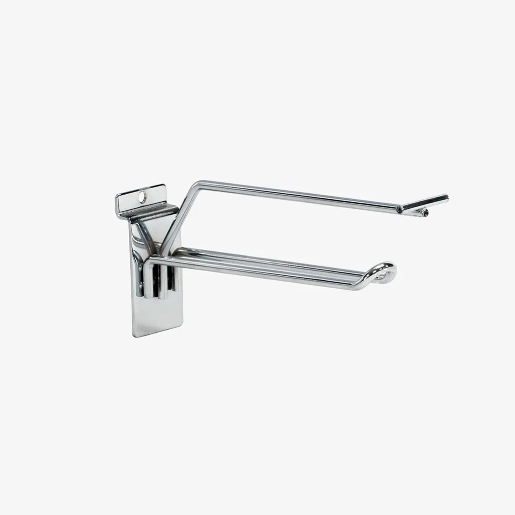 150mm Slatwall Chrome Price Tag Loop Hook