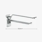 200mm Slatwall Chrome Price Tag Loop Hook