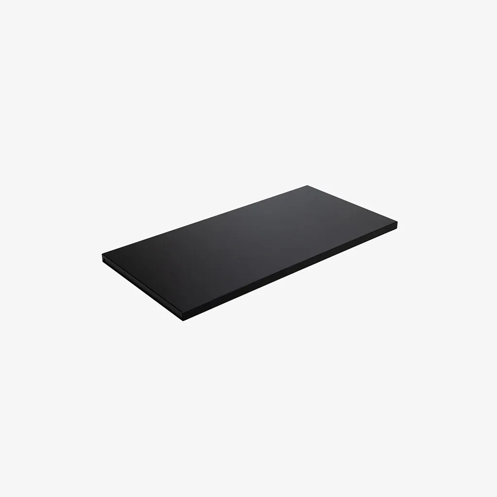 Walnut Landscape Horizontal Slatwall with Black Aluminium Inserts