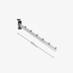 Slatwall Chrome 6 ball waterfall arm 400mm