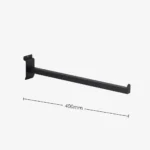 Slatwall Black Straight Display Arm/Bracket Square Profile 400mm
