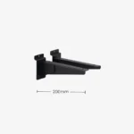 Slatwall Black Adjustable Bracket Pair 200mm