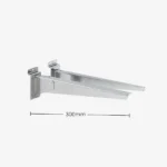 Slatwall Chrome Adjustable Bracket Pair 300mm