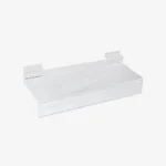 Slatwall large acrylic shoe shelf with ticket holder -DA005
