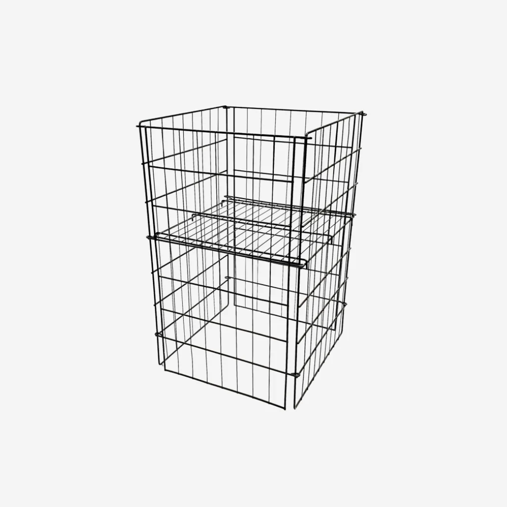 Small Black Metal Collapsible Dump Bin