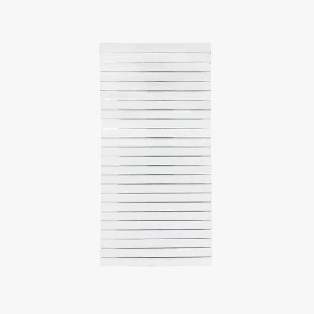 White matte portrait slatwall