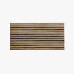Walnut Landscape Horizontal Slatwall with Black Aluminium Inserts
