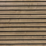 Walnut Landscape Horizontal Slatwall with Black Aluminium Inserts