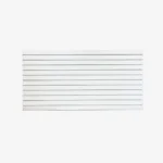 White Matte Landscape - Horizontal Slatwall with Silver Inserts