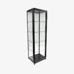 Black Glass Display Showcase Cabinet 600mm - DGS60B