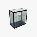 Dimmable Black Glass Display Retail Counter 1200mm