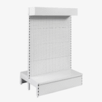 White Double Sided Volcano Pegboard Gondola Shelving – 900mm Wide Modules