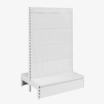 White Double Sided Volcano Pegboard Gondola Shelving – 900mm Wide Modules