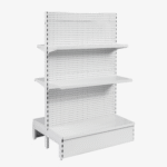 White Double Sided Volcano Pegboard Gondola Shelving – 900mm Wide Modules