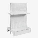 White Double Sided Volcano Pegboard Gondola Shelving – 900mm Wide Modules
