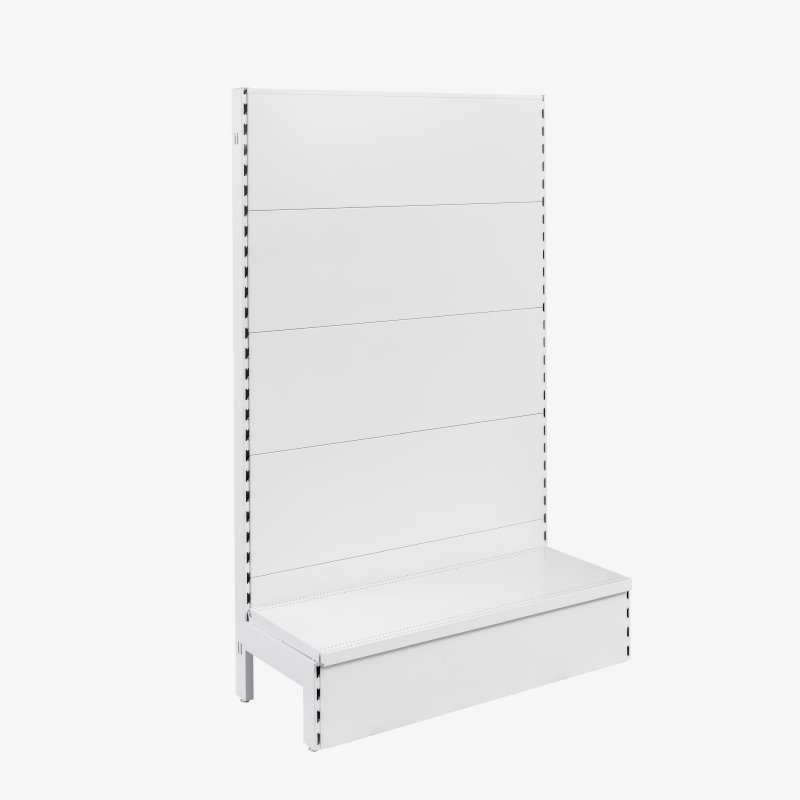 White Single Sided Plain Panel Gondola Shelving – 900mm Wide Modules