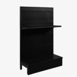 Black Single Sided Volcano Pegboard Gondola Shelving – 900mm Wide Modules