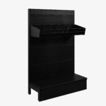Black Single Sided Volcano Pegboard Gondola Shelving – 900mm Wide Modules