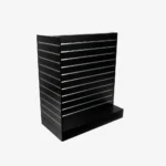 Black Double Sided End Bay Gondola with Silver Inserts