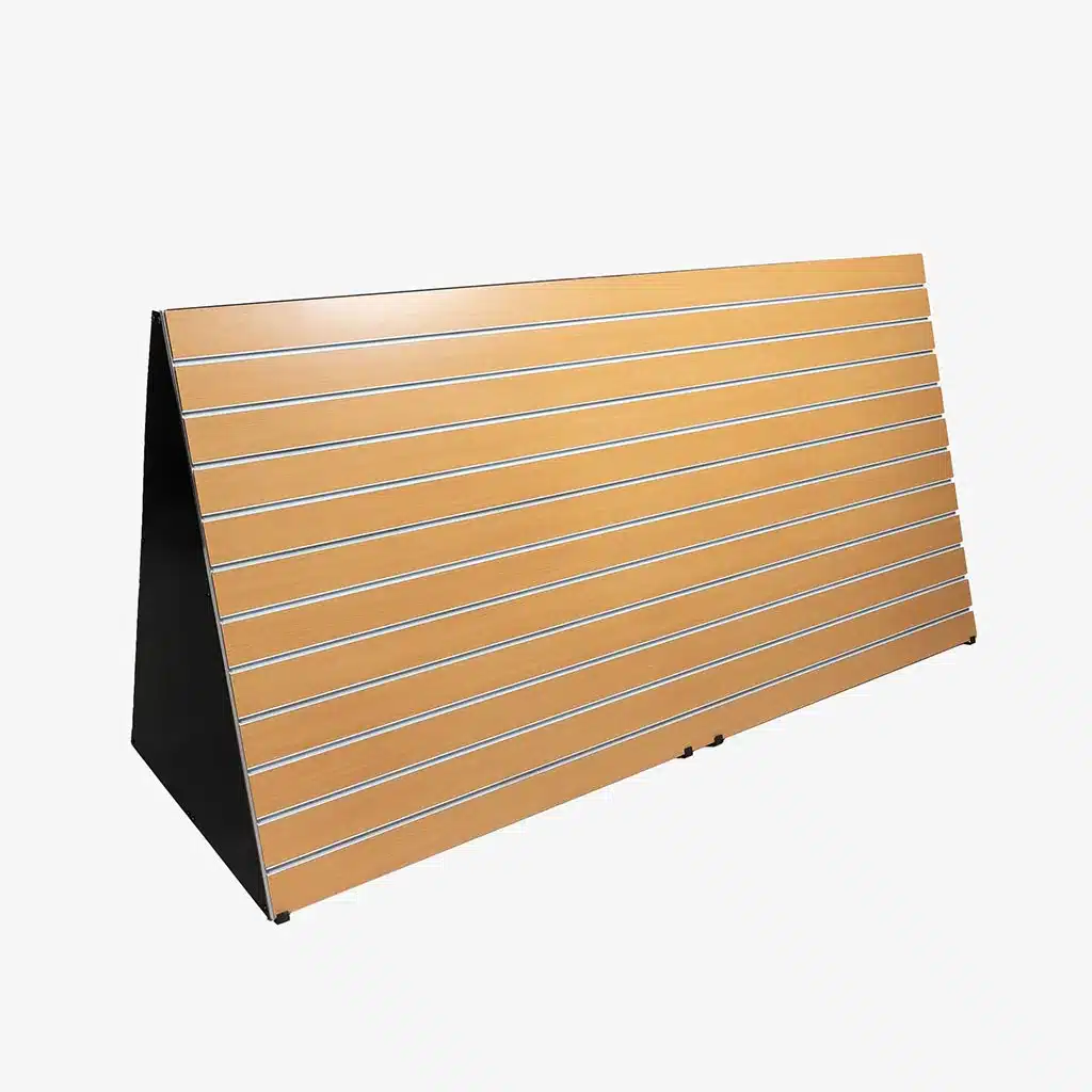 Freestanding Slatwall A Frame Gondola, Beech with White Inserts