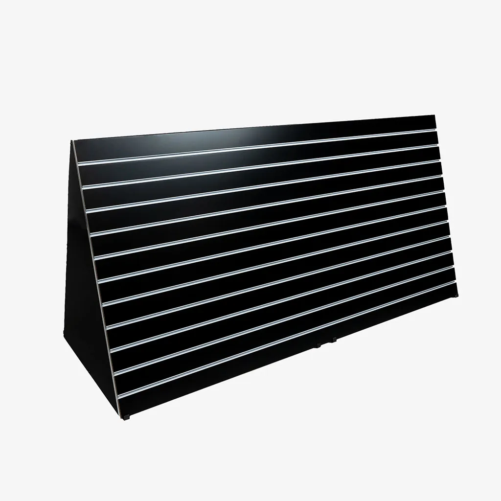 Freestanding Slatwall A Frame Gondola, Black with White Inserts